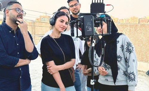 درة في كواليس تصوير الفيلم